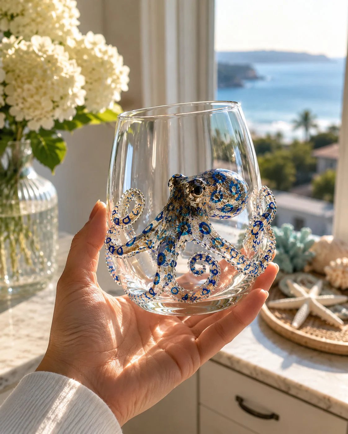 ⏰Last day Promotion 🔥-🎁The Perfect Beach House Gift🌊3D Ocean Animal Artisan Glassware Collection For news