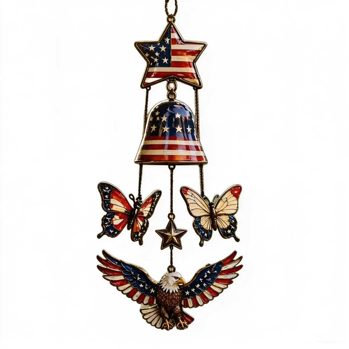 🎇🦅 Celebrate America 250🔥Handmade Patriotic Commemorative Wind Chime