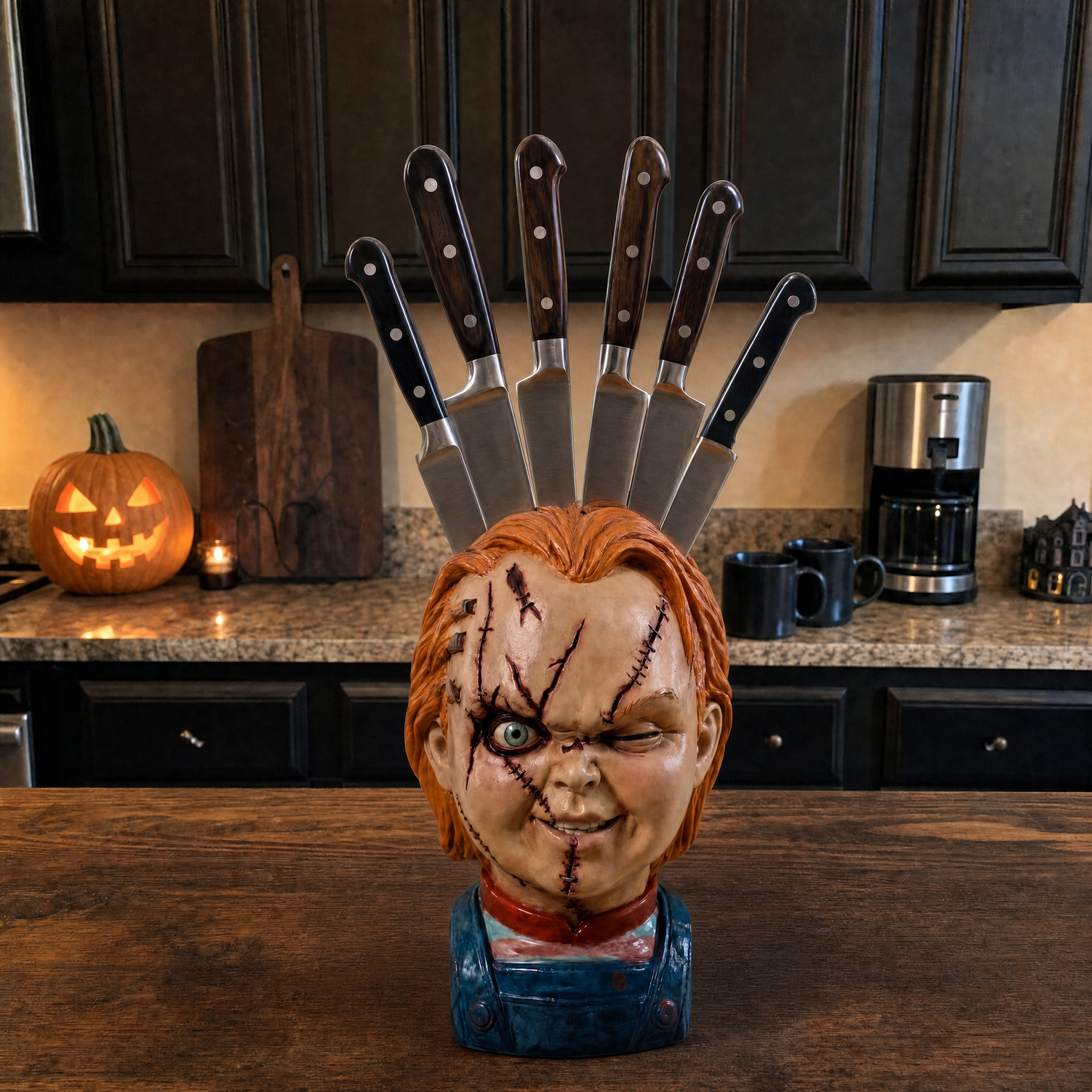 💀 Last Day 50% OFF - Horror Knife Block