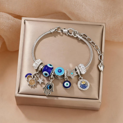 ✨Today's Special Offer 49% OFF🎉 - ✨Women's Starry Sky Bracelet | Moon, Hamsa Hand, Evil Eye, and Tree of Life