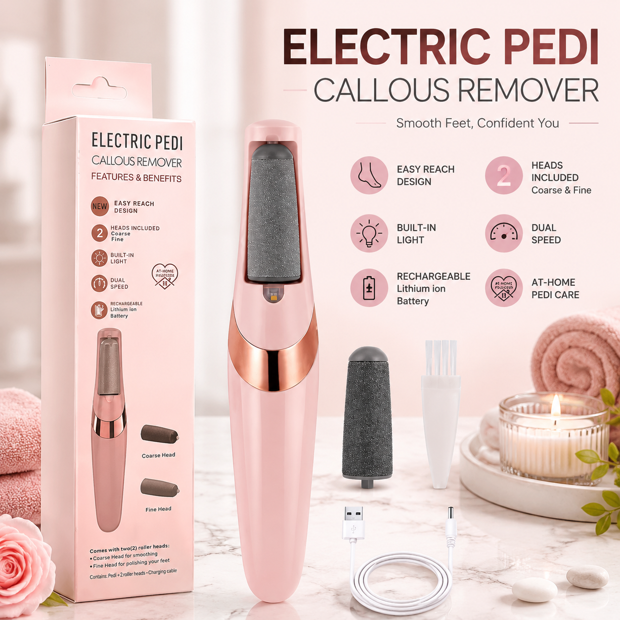 ✨Today's Special Offer 49% OFF🎉 -  Cordless Electric Callus and Dead Skin Remover for Feet
