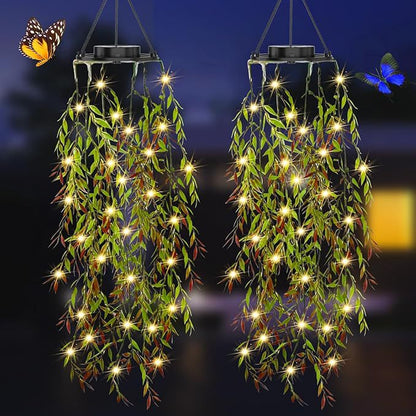 ☀️ 50% OFF – Solar Ivy Lights with Artificial Leaves – Waterproof, 8 Lighting Modes & Flexible – Perfect for Gardens, Balconies & Wall Decoration 🌿💡✨