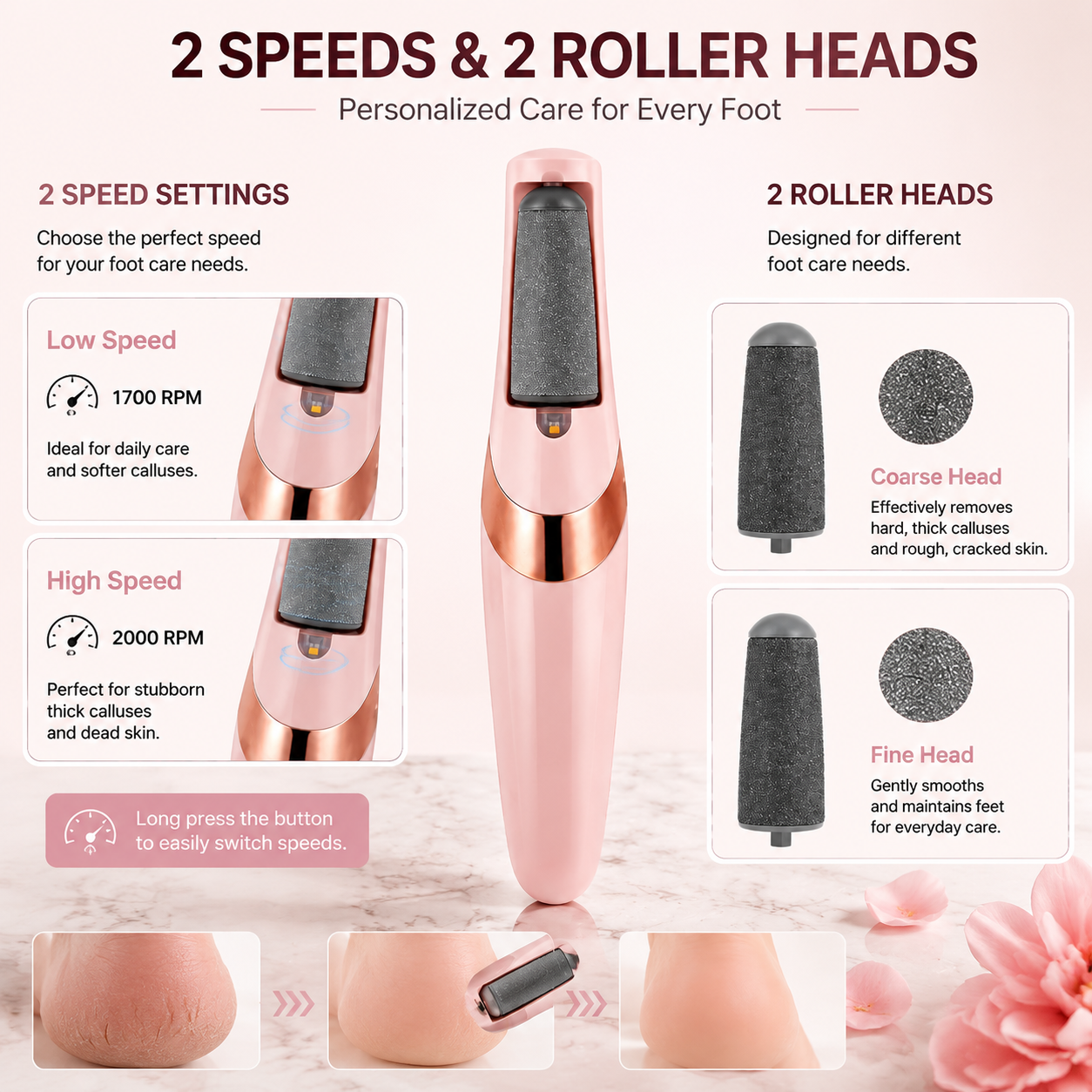 ✨Today's Special Offer 49% OFF🎉 -  Cordless Electric Callus and Dead Skin Remover for Feet
