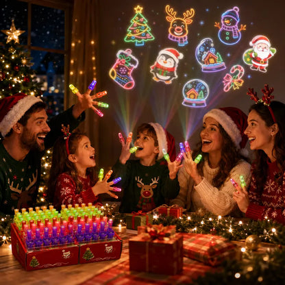 🎃 48PCS Halloween Finger Projector Rings – Light Up Every Spooky Moment