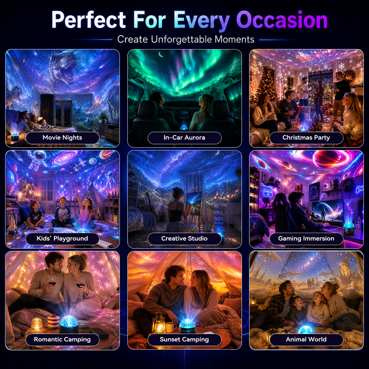 A Last Day 50% OFF🎁 - 360° Smart Holographic Starry Sky Projector (🔥Multi-mode UHD Smart Dynamic 5D)
