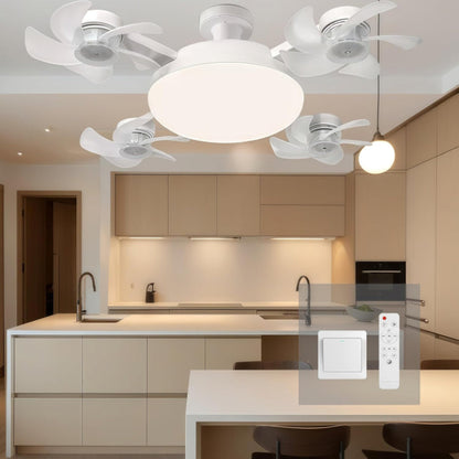 2026 Upgraded E9 Screw-In Ceiling Fan with LED Light | No Wiring Required