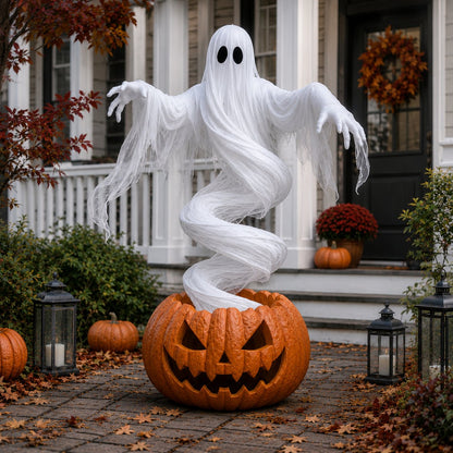 👻Swirling Ghost Pumpkin Yard Lamp🎃