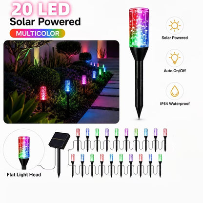 🔥Last Day 30% OFF 😍Solar Pathway Lights Outdoor Crystal Bubble