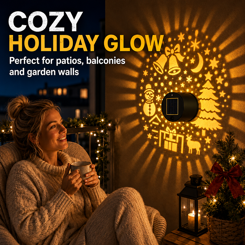 🔥Last Day 50% OFF - Solar Powered IP65 Weatherproof Festive Patterns for Christmas