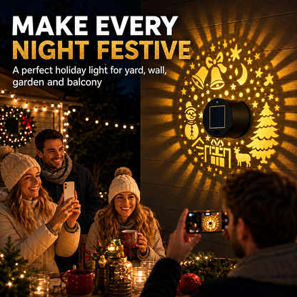 🔥Last Day 50% OFF - Solar Powered IP65 Weatherproof Festive Patterns for Christmas