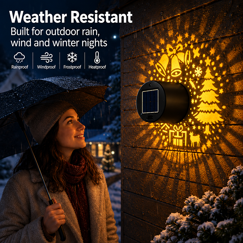 🔥Last Day 50% OFF - Solar Powered IP65 Weatherproof Festive Patterns for Christmas