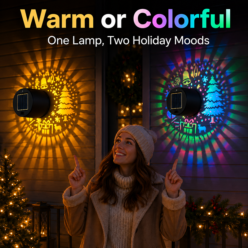 🔥Last Day 50% OFF - Solar Powered IP65 Weatherproof Festive Patterns for Christmas