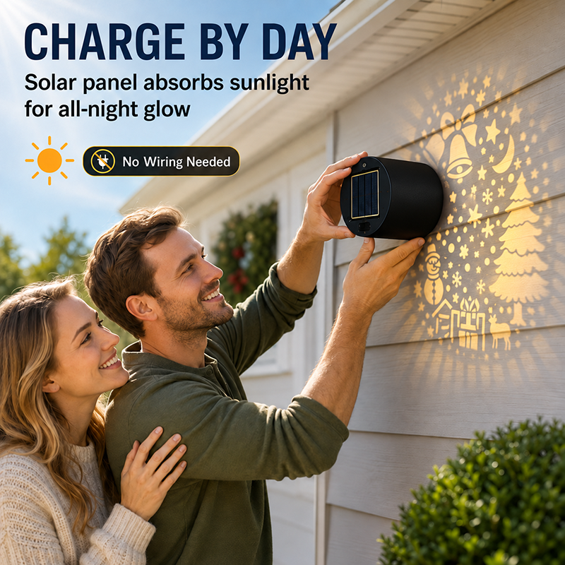 🔥Last Day 50% OFF - Solar Powered IP65 Weatherproof Festive Patterns for Christmas