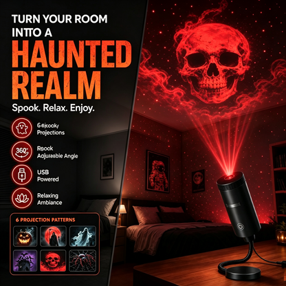 👻🔥 HD Star Projector Halloween 6-Disc Set | Create a Spooky Light Show Indoors & Outdoors