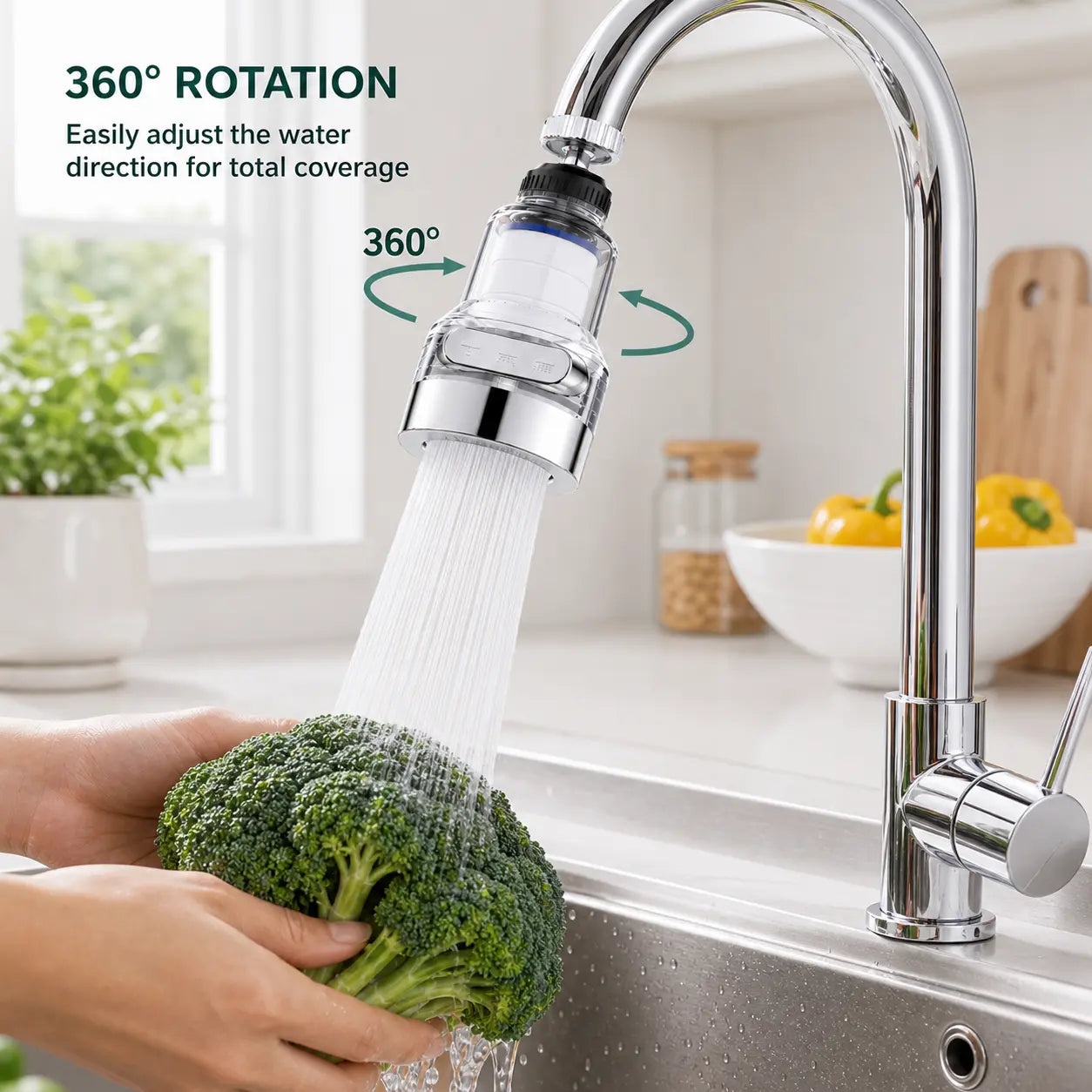 ✨Today's Special Offer 49% OFF🎉 - 360° Rotating Faucet Aerator Filter, 6-Layer Filter with 3 Water Modes