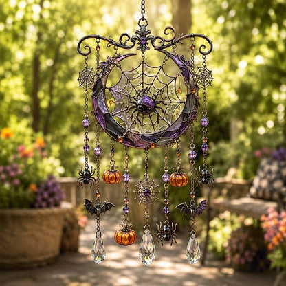 👻 Halloween Suncatcher Wind Chime – Cute Spooky Hanging Decor 🎃