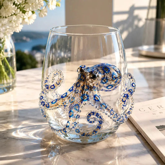 ⏰⏰Last day Promotion 🔥-🎁The Perfect Beach House Gift🌊3D Ocean Animal Artisan Glassware Collection