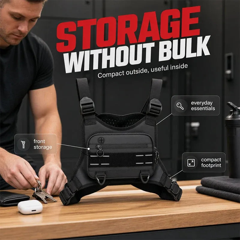 🏃 Zero-Bounce Running Chest Pack – Carry Your Essentials, Keep Your Hands Free
