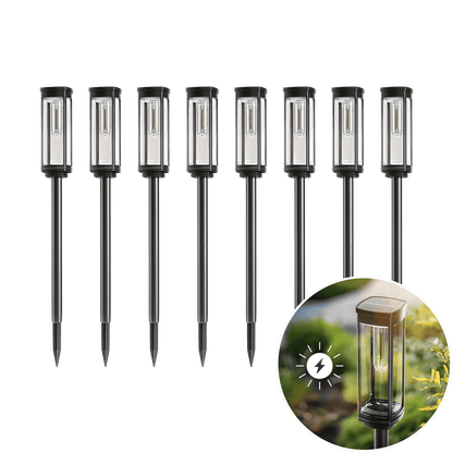🎉Today's promotion: 60% Off ❤️Solar Pathway Lights with Automatic Dusk-to-Dawn Sensor and Waterproof Design