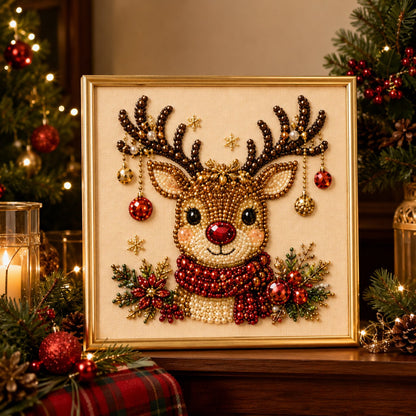 🧘Relaxing & Beginner-Friendly - 🎨💎DIY Christmas Bead Art Diamond Painting Set