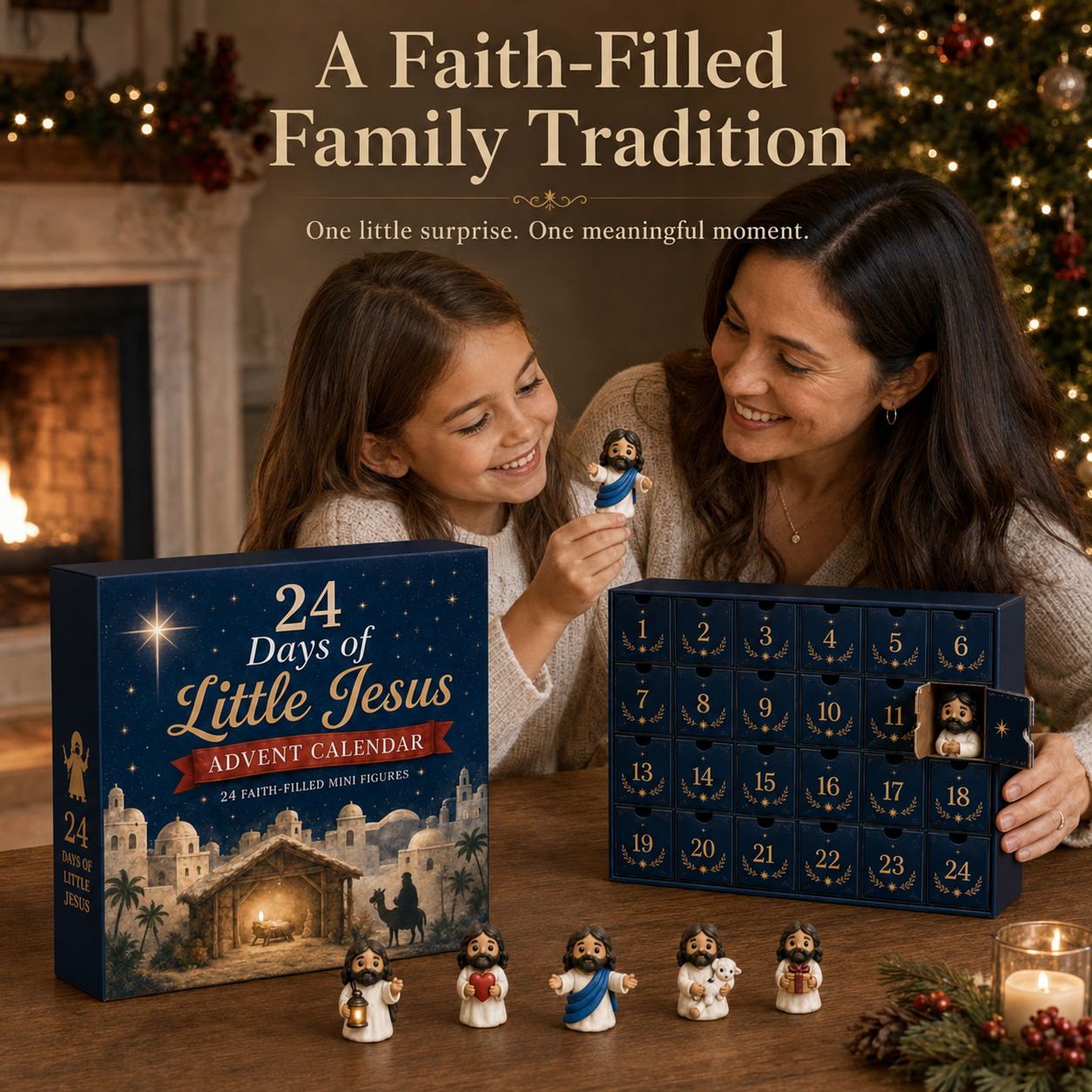 ✝️24 Days of Little Jesus Advent Calendar – 24 Unique Faith-Filled Christmas Surprises✨