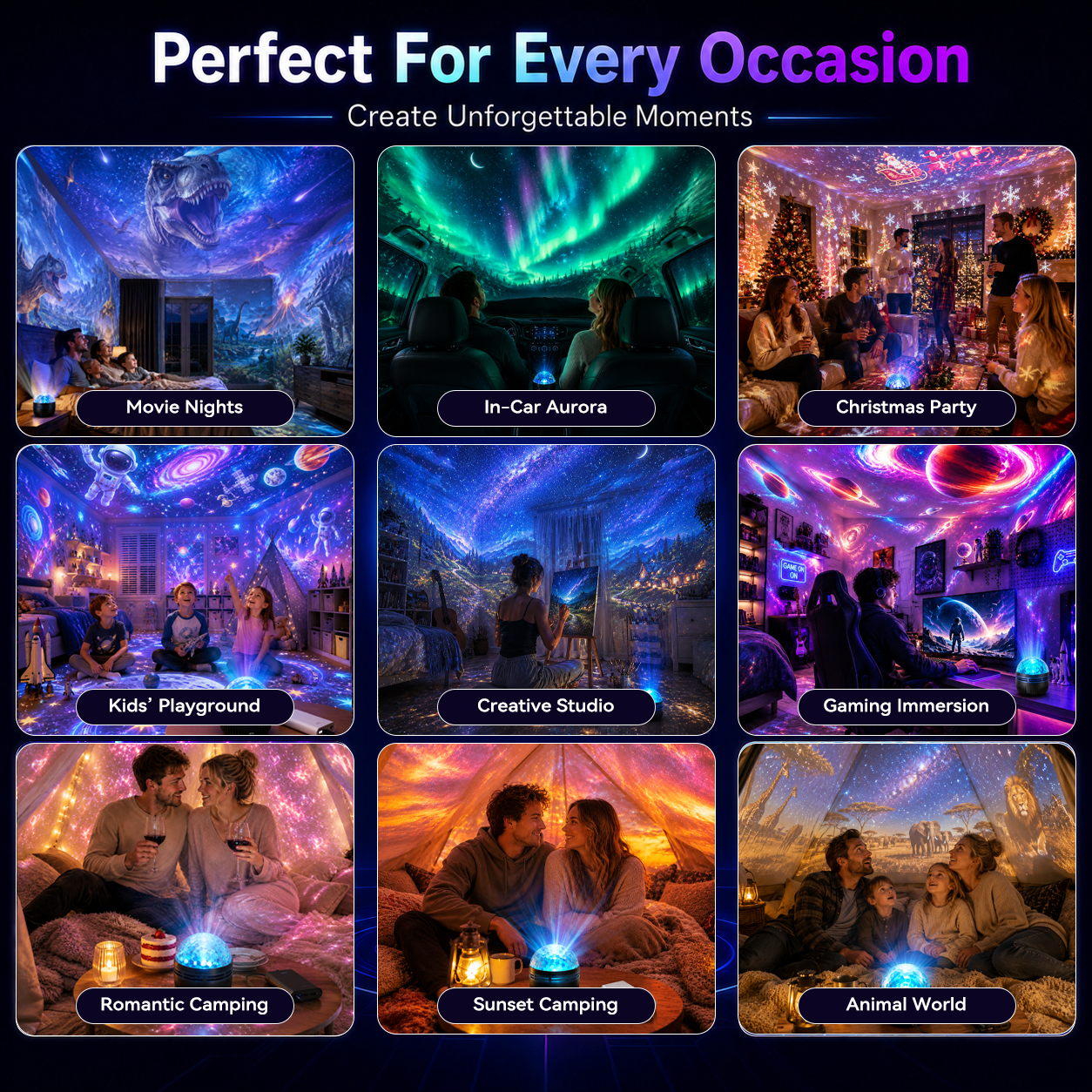 🔥Last Day 50% OFF🎁 - 360° Smart Holographic Starry Sky Projector (HD Smart Dynamic 5D)