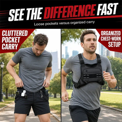 🏃 Zero-Bounce Running Chest Pack – Carry Your Essentials, Keep Your Hands Free