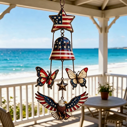 🎇🦅 Celebrate America 250🔥Handmade Patriotic Commemorative Wind Chime