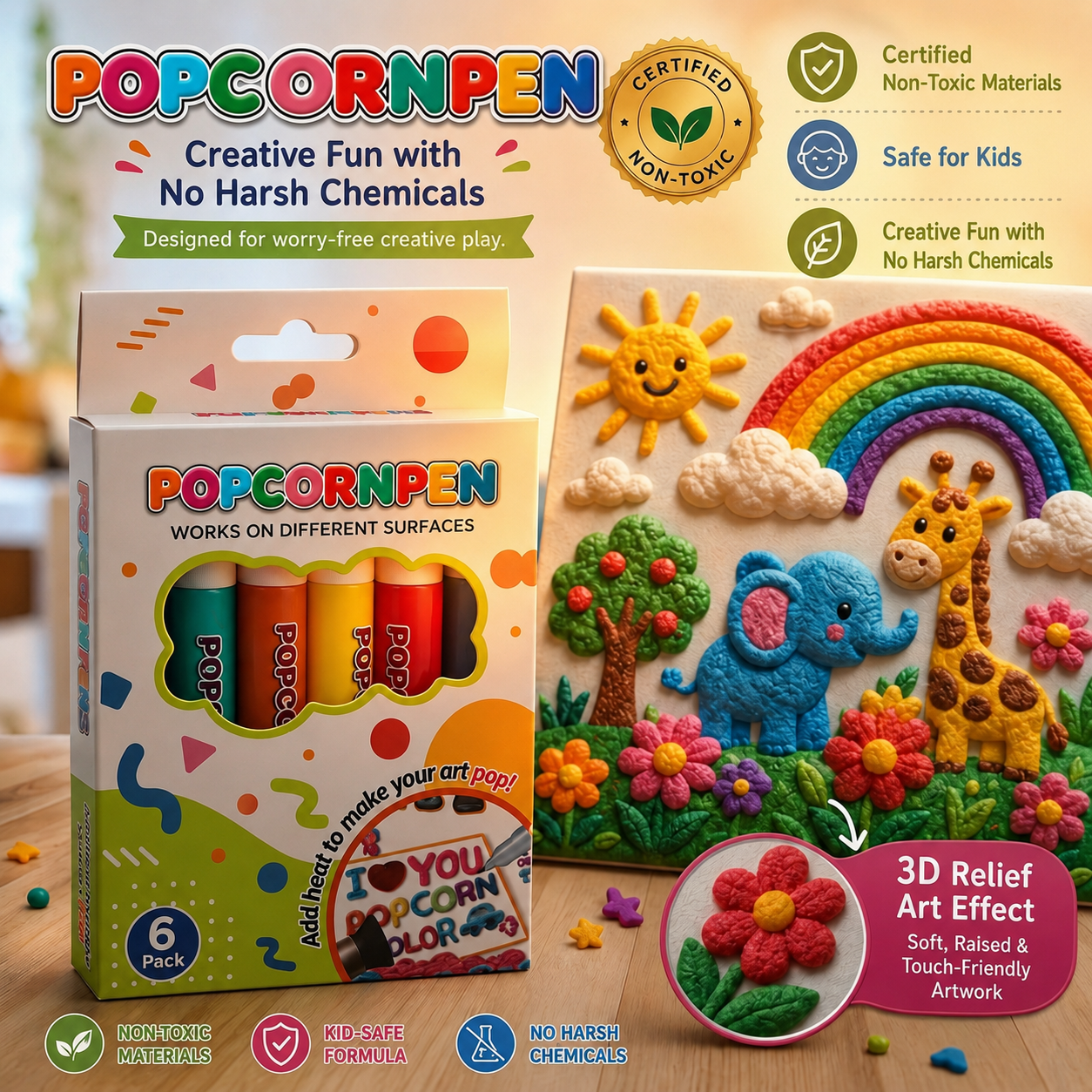 🔥🔥Last Day 50% OFF 🖍️🎁🔮Magic Pen – Draw 3D with one stroke!🎄 DIY Bubble Popcorn Drawing Pens🔥🪄