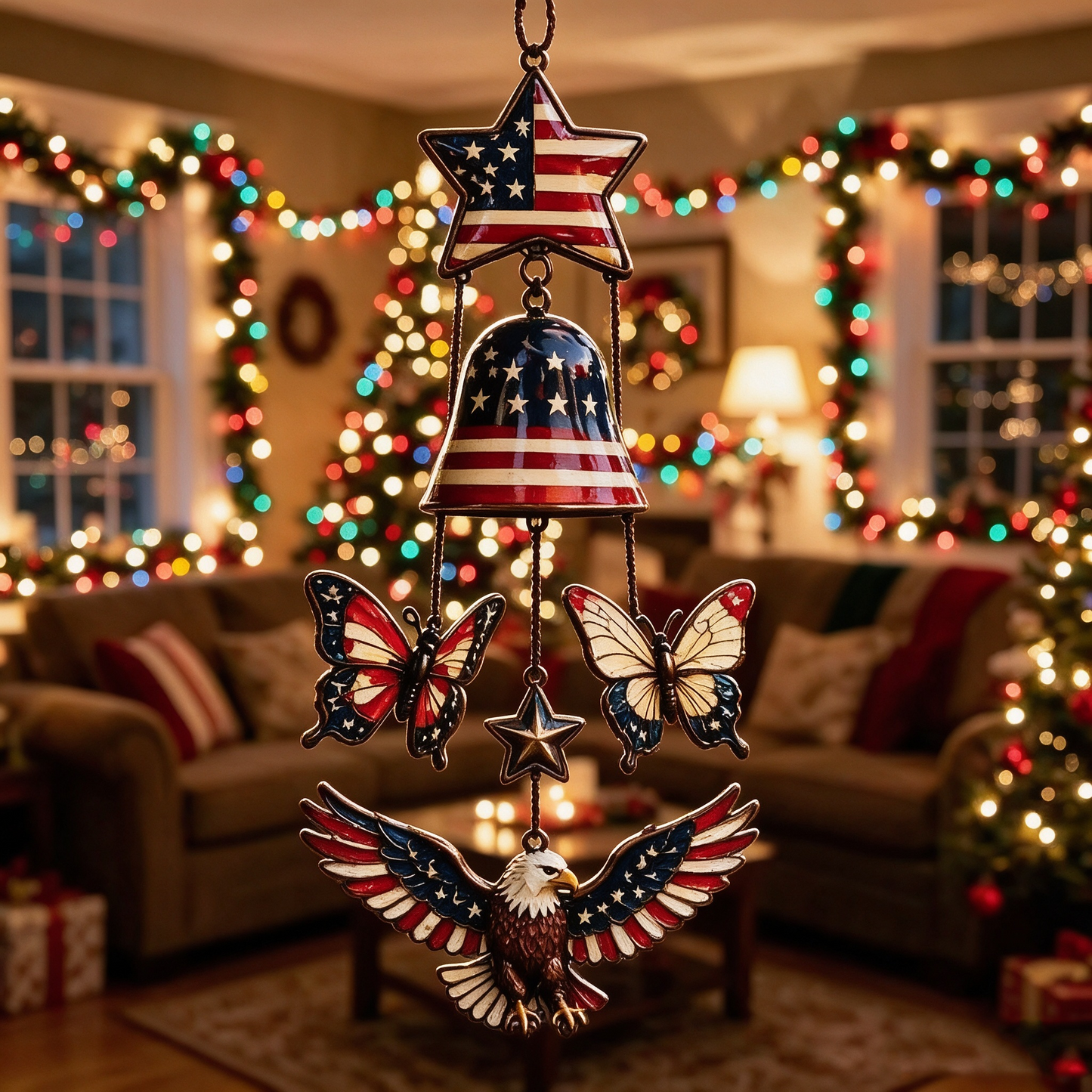 🎇🦅 Celebrate America 250🔥Handmade Patriotic Commemorative Wind Chime
