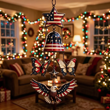 🎇🦅 Celebrate America 250🔥Handmade Patriotic Commemorative Wind Chime