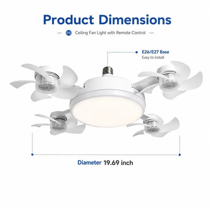Ceiling Fan Light with Remote Control