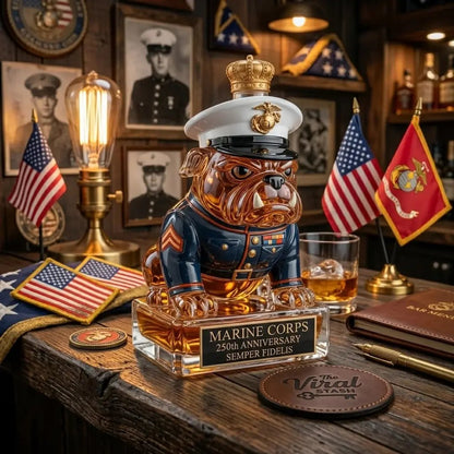 🔥 Limited-Time Offer | 250th Anniversary Military-Inspired Bulldog Whiskey Decanter Set