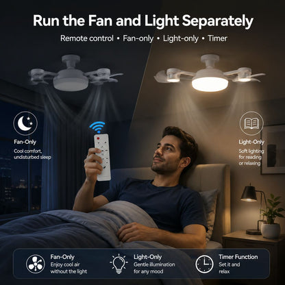 Ceiling Fan Light with Remote Control