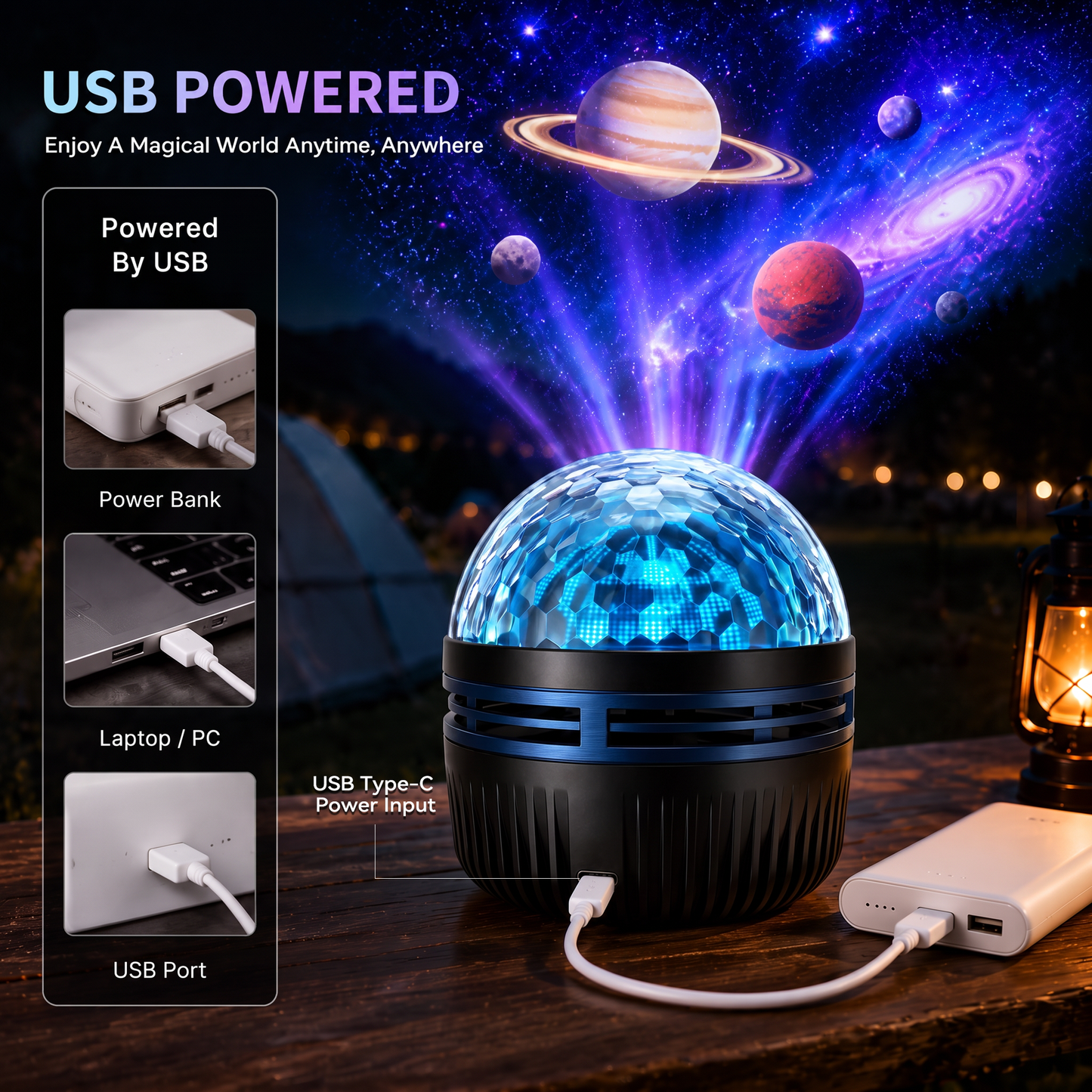 🔥Last Day 50% OFF🎁 - 360° Smart Holographic Starry Sky Projector (HD Smart Dynamic 5D)