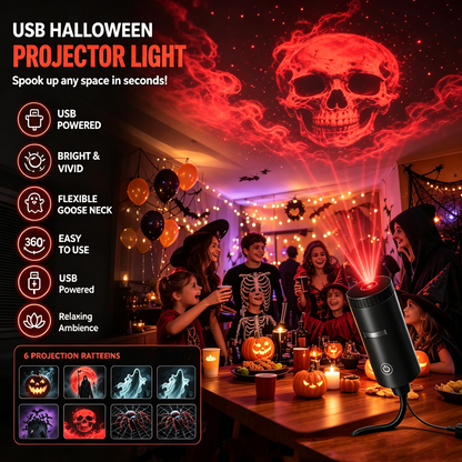 👻🔥 HD Star Projector Halloween 6-Disc Set | Create a Spooky Light Show Indoors & Outdoors
