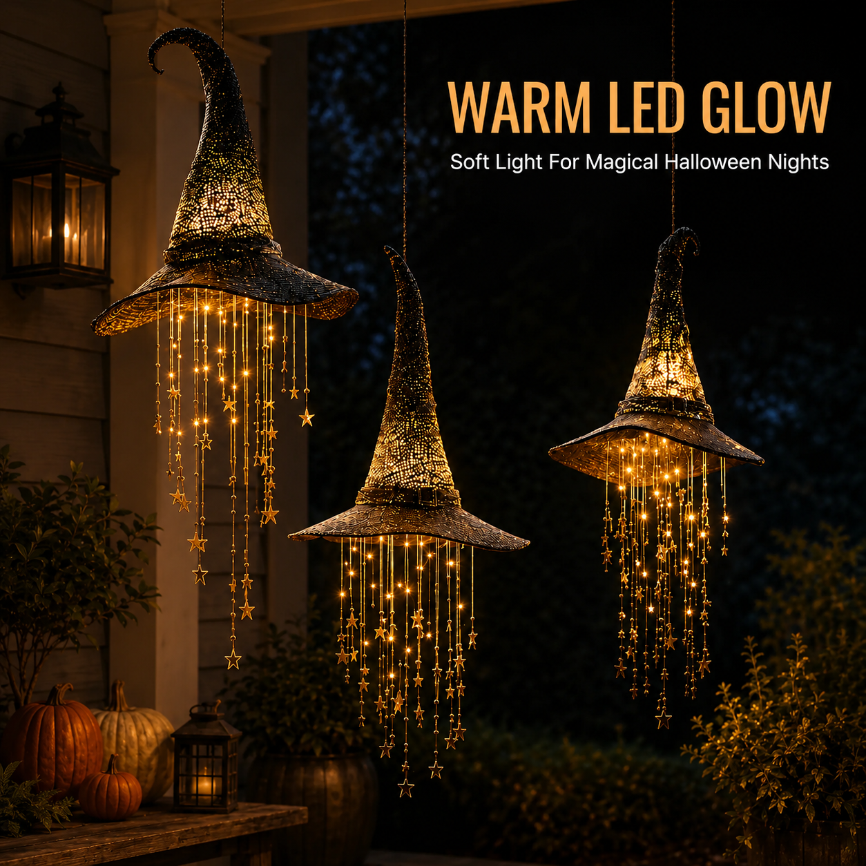 🔥Halloween Early Bird Sale 55% OFF🧙 Lighted Witch Hat Hanging Chime