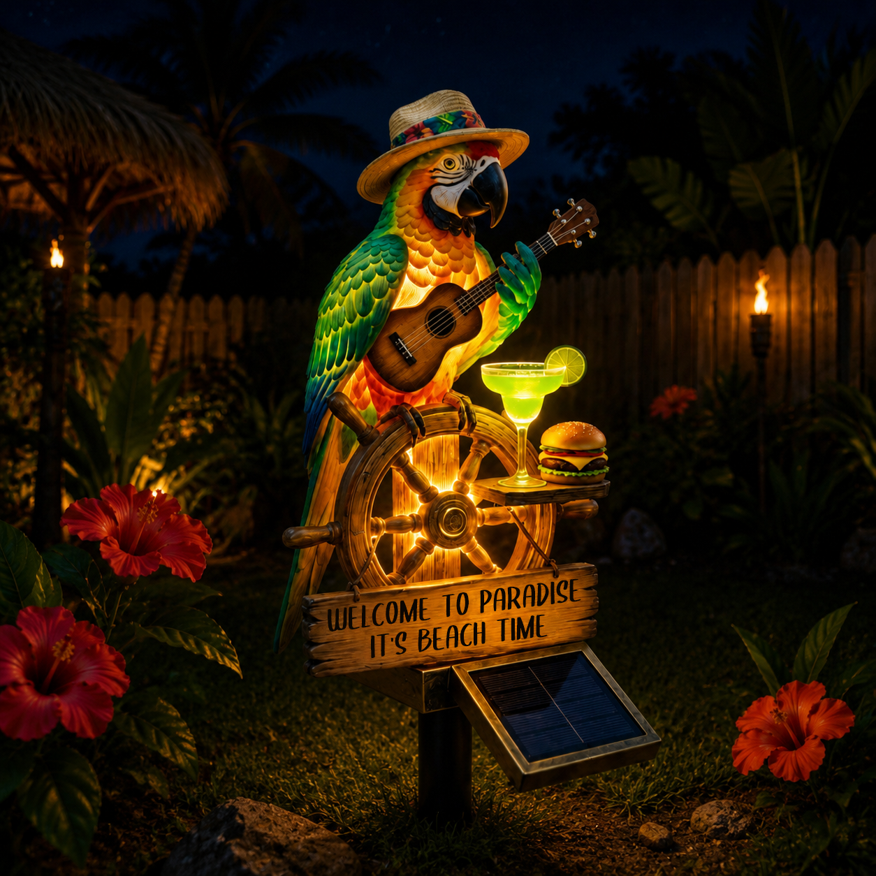 🔥Last Day 49% OFF Sola🔥-🌴Powered Parrot Garden Light- "Welcome to Paradise"
