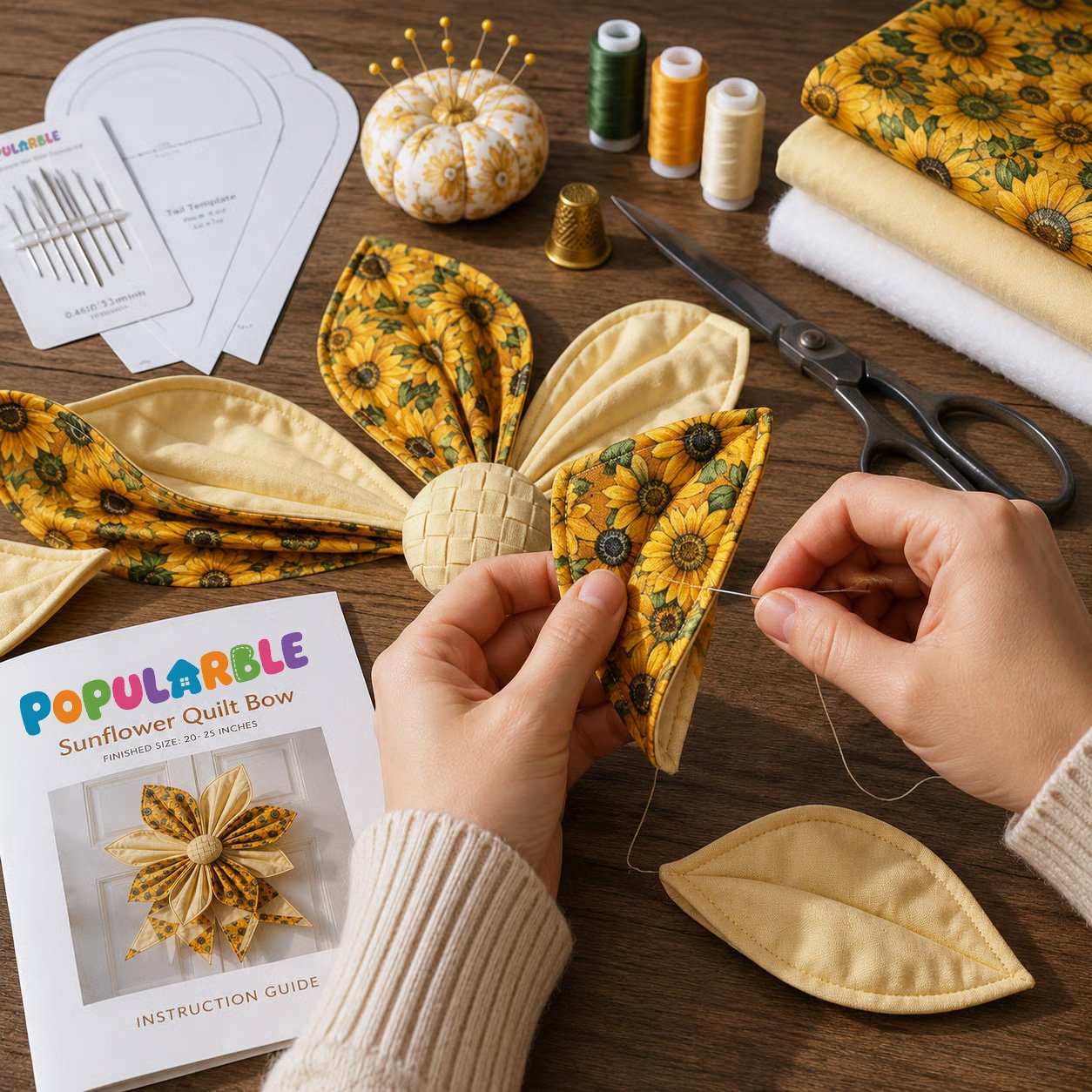 🔥Last Day 50% OFF- Large Patchwork Bow Sewing Kit (Beginner-Friendly)