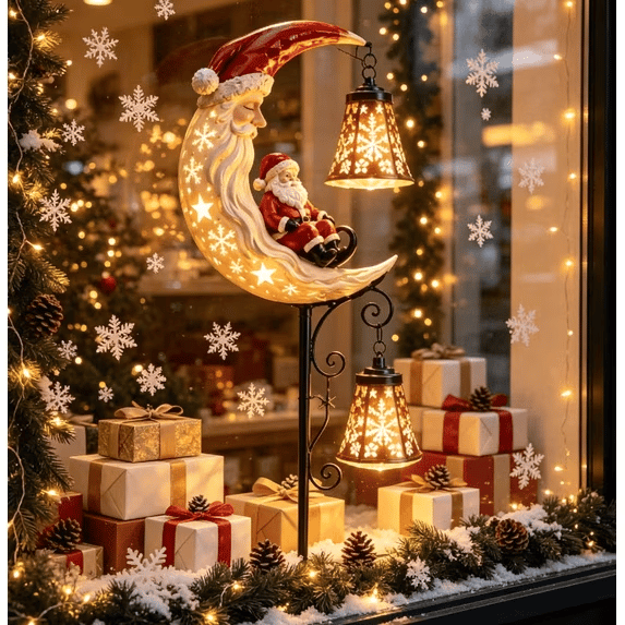 🎅🎁Christmas Early Discount 49% Off - 🔥Santa’s Moonlight Lantern Solar Garden Stake⛄