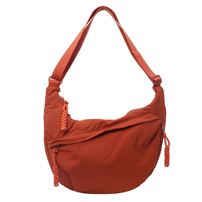 ⏰Designer Direct Sales👜Women's Fashion Plain Color Nylon Crossbody Hobo Bag
