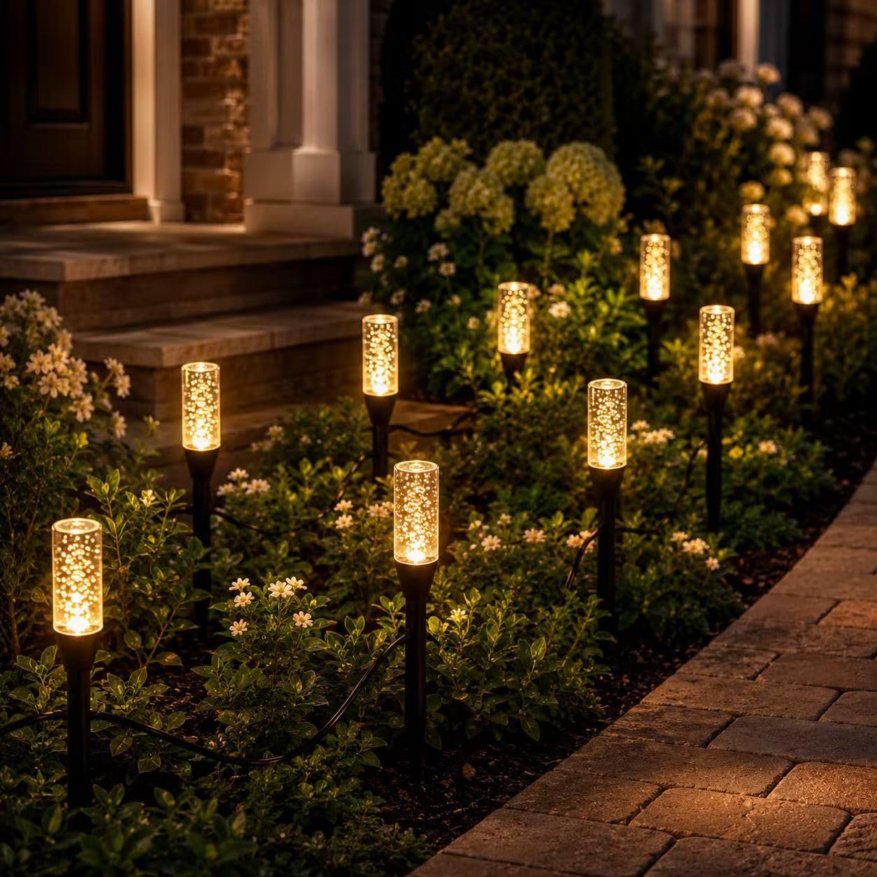 🔥Last Day 30% OFF 😍Solar Pathway Lights Outdoor Crystal Bubble