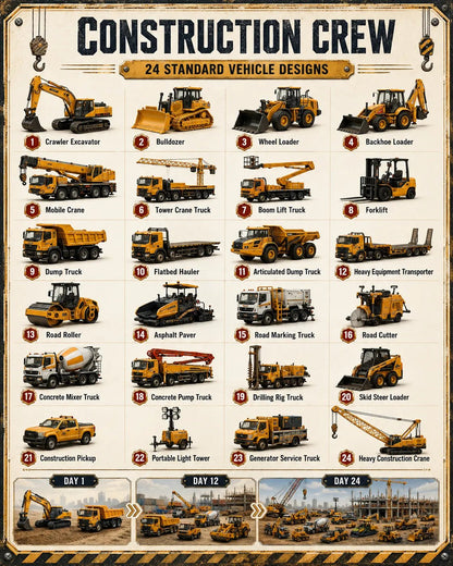 🚜Build the Fleet Collection 24-Day Vehicle Advent Calendar Series