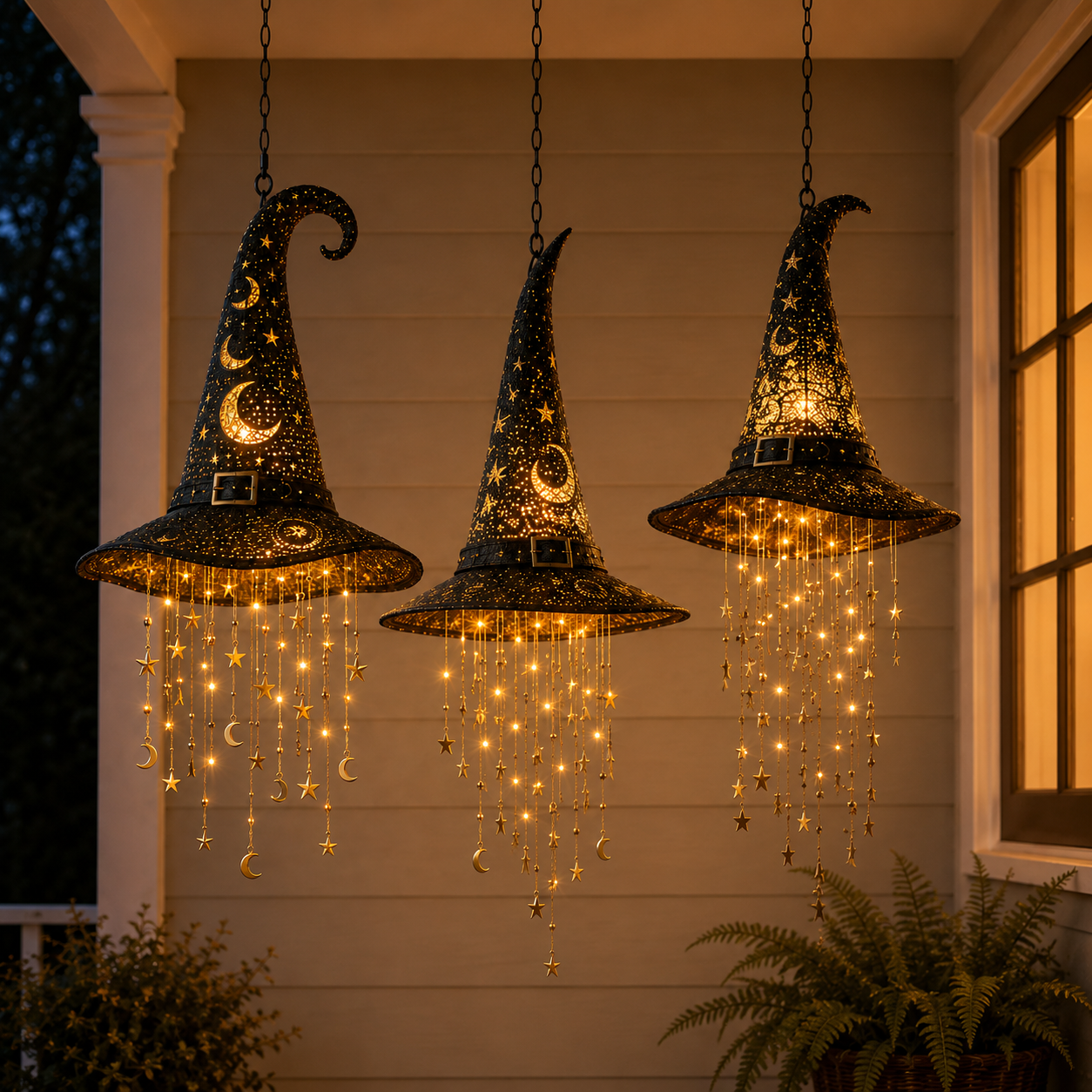 🔥Halloween Early Bird Sale 55% OFF🧙 Lighted Witch Hat Hanging Chime