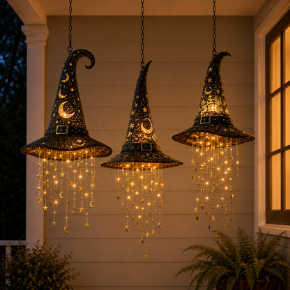 🔥Halloween Early Bird Sale 55% OFF🧙 Lighted Witch Hat Hanging Chime