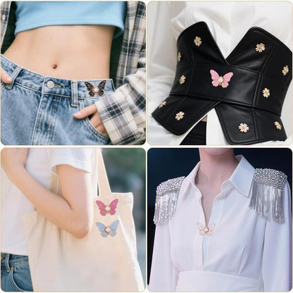 Last Day 50% OFF🔥8PCS Set Butterfly Waist Tighteners 🦋 Perfect Fit in Seconds — No Sewing Needed
