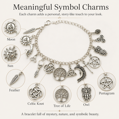 🔥Limited Time 50% Off✨ Hand Crafted Vintage Witchy Charm Bracelet