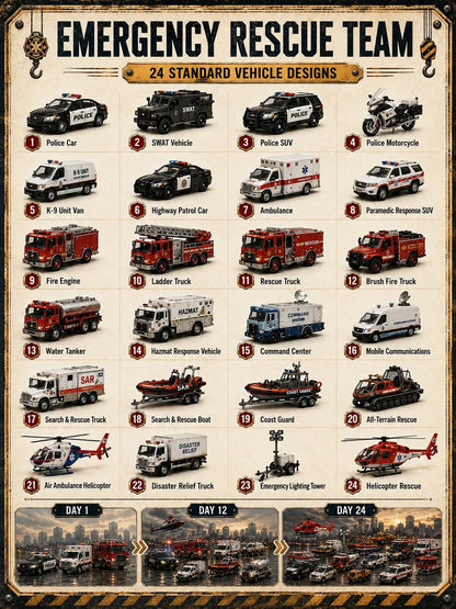 🚜Build the Fleet Collection 24-Day Vehicle Advent Calendar Series