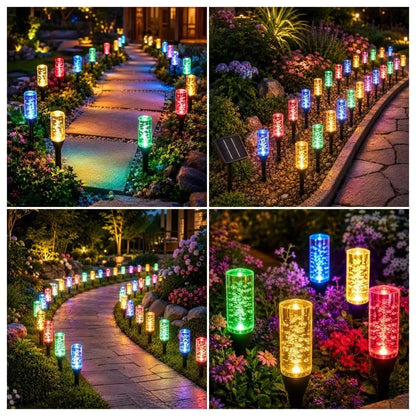 🔥Last Day 30% OFF 😍Solar Pathway Lights Outdoor Crystal Bubble