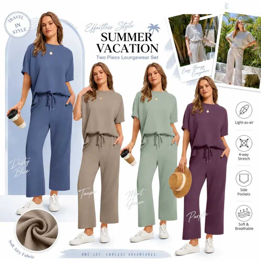 🔥Last Day Discount 60% Off - 🥰Two Piece Sets for Women Summer Outfits